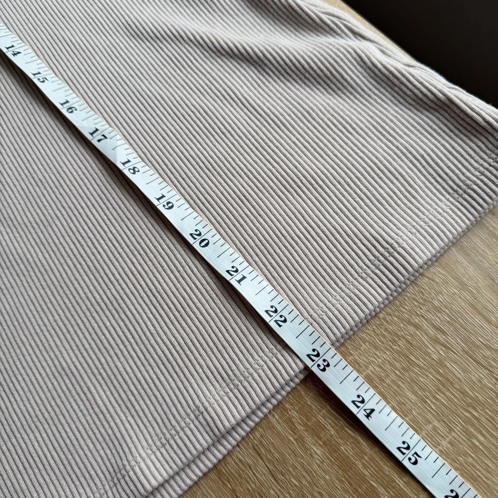 Eileen Fisher Ribbed Sleeveless Mock Neck Top Neutral Size M - Picture 8 of 8